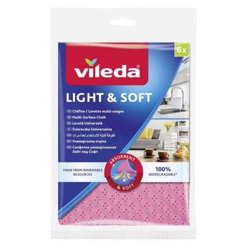 VILEDA LIGHT&SOFT TÖRLŐKENDŐ ELDOBHATÓ 6DB