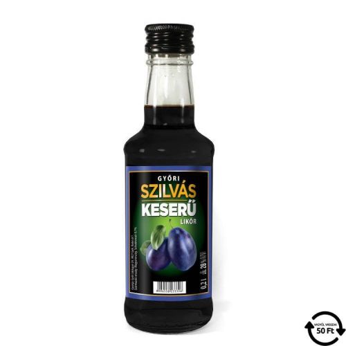 GYŐRI KESERŰ LIKŐR SZILVÁS 28% DRS 200ML