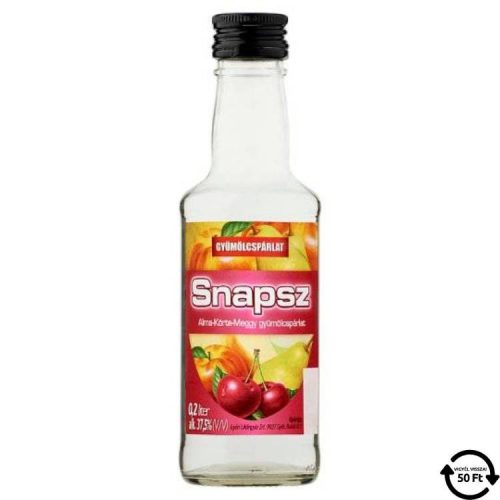 SNAPSZ GYÜMÖLCSPÁRLAT ALMA KÖRTE MEGGY 37,5% DRS 200ML