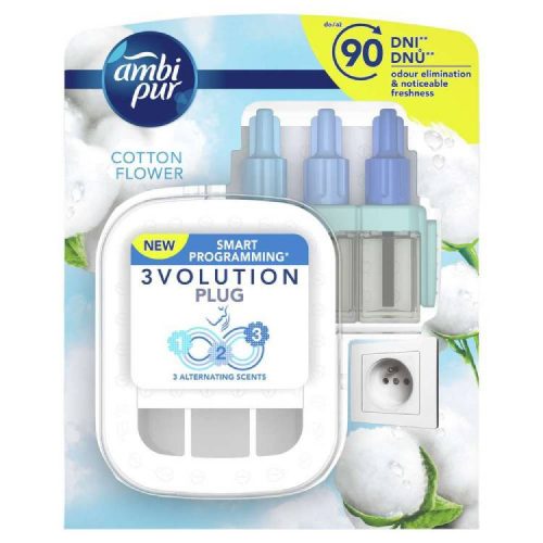 AMBI PUR 3VOLUTION LÉGFRISSITŐ ELEKTR.KÉSZ.+UT.COTTON FLOWER 20ML