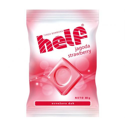 HELF KEMÉNYCUKORKA STRAWBERRY 80G