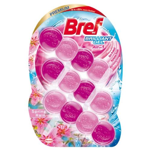 BREF BRILLIANT GEL WC ILLATOSÍTÓ SPRING RAIN 3X42G