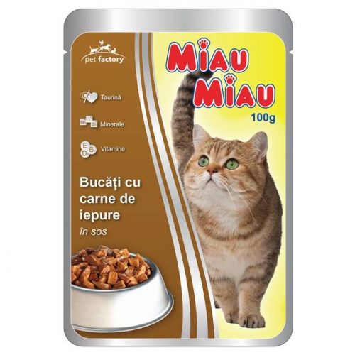 MIAU MIAU MACSKAELEDEL ADULT NEDVES NYÚL 100G