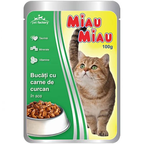 MIAU MIAU MACSKAELEDEL ADULT NEDVES PULYKA 100G