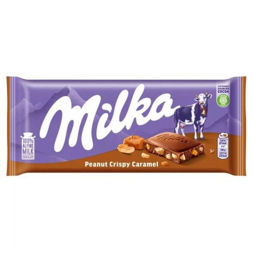 MILKA TÁBLÁS CSOKOLÁDÉ PEANUT CRISP 90G