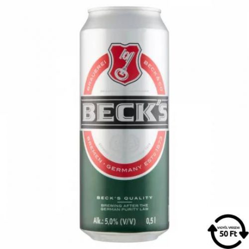 BECKS SÖR DOBOZOS 5% DRS 500ML