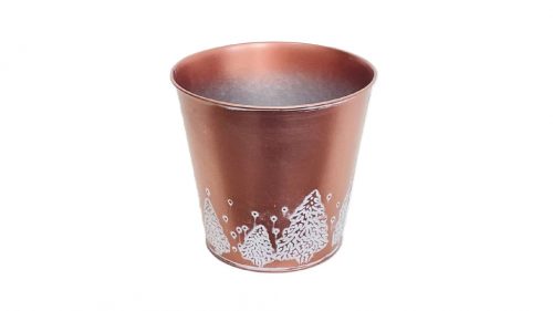 KASPÓ BÁDOG KEREK ROSEGOLD 140-B-22-23 D18/13XH16,5CM 1DB